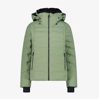 Ženska smučarska bunda 34W4406 E624 APRÉS SKI PADDED JACKET green tea