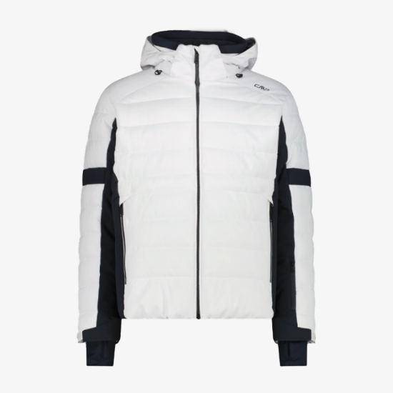 Moška bunda za smučanje 36W0877 A001 SKI JACKET WITH DETACHABLE HOOD bianco