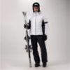 Moška bunda za smučanje 36W0877 A001 SKI JACKET WITH DETACHABLE HOOD bianco