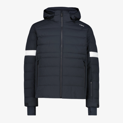 Moška bunda za smučanje 36W0877 U423 SKI JACKET WITH DETACHABLE HOOD antracite 