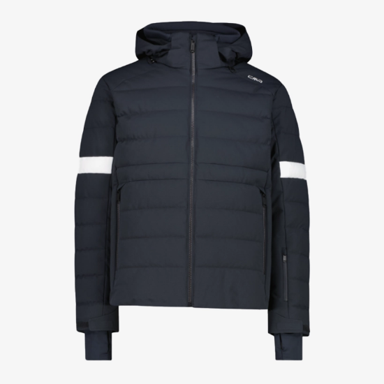 Moška bunda za smučanje 36W0877 U423 SKI JACKET WITH DETACHABLE HOOD antracite 