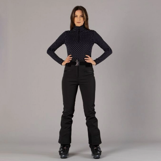 Ženska majica - puli 34L4306 20ZS SOFTECH TURTLENECK WITH ALLOVER PRINT nero bianco