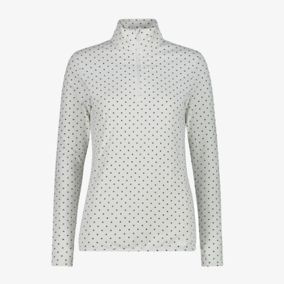 Ženska majica - puli 34L4306 99ZS SOFTECH TURTLENECK WITH ALLOVER PRINT bianco antracite