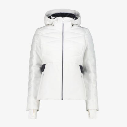 Ženska smučarska bunda 36W0906 A001 HOODED SKI JACKET bianco 