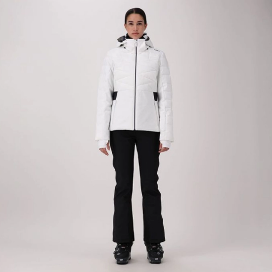 Ženska smučarska bunda 36W0906 A001 HOODED SKI JACKET bianco 