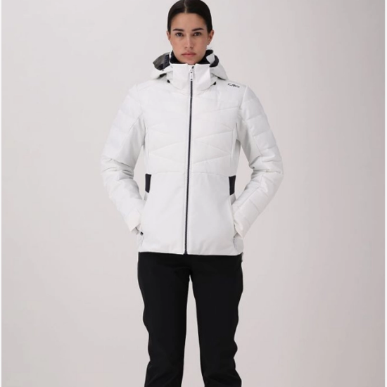 Ženska smučarska bunda 36W0906 A001 HOODED SKI JACKET bianco 