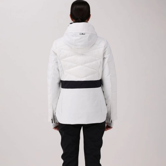 Ženska smučarska bunda 36W0906 A001 HOODED SKI JACKET bianco 