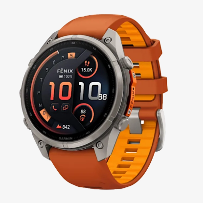 GARMIN športna ura FENIX® 9 PRO INREACH® 010-04336-01 titanium with autumn orange spark orange silicone band 47 mm 