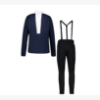 Moška jakna in hlače za tek na smučeh / set 2 72606230R 398 TAHMILA dark blue white 